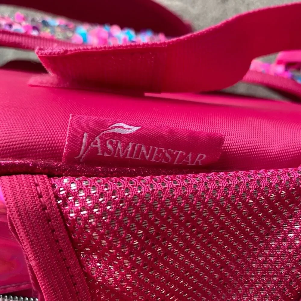 Jasminestar Rolling Backpack 17” girls unicorn flipable & lunchbox, Pencil Case